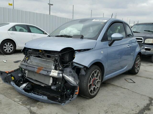 3C3CFFBR5DT709515 - 2013 FIAT 500 SPORT BLUE photo 2