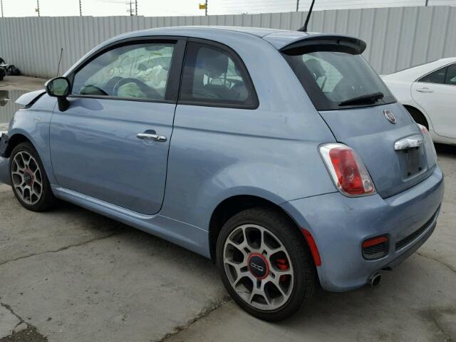 3C3CFFBR5DT709515 - 2013 FIAT 500 SPORT BLUE photo 3