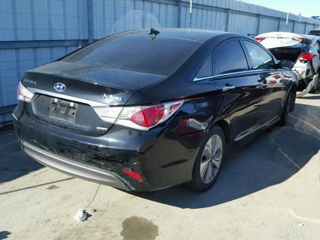 KMHEC4A4XFA135538 - 2015 HYUNDAI SONATA HYB BLACK photo 4