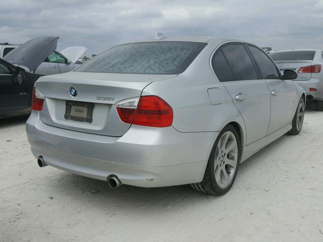 WBAVB73538P101579 - 2008 BMW 335 I SILVER photo 4