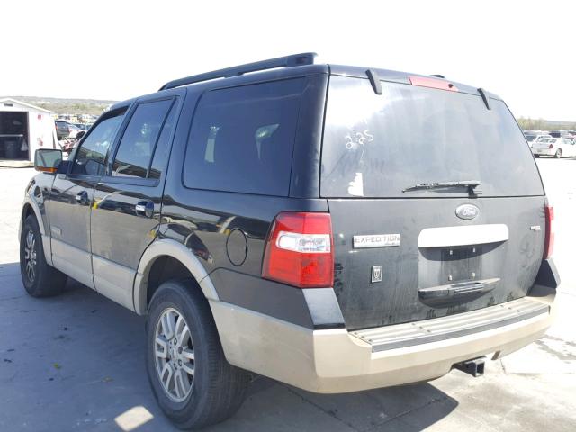 1FMFU17557LA86531 - 2007 FORD EXPEDITION BLACK photo 3