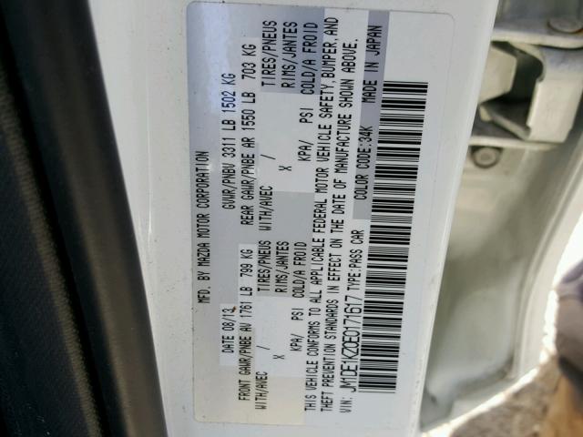 JM1DE1KZ0E0171617 - 2014 MAZDA MAZDA2 SPO 白色 照片 10