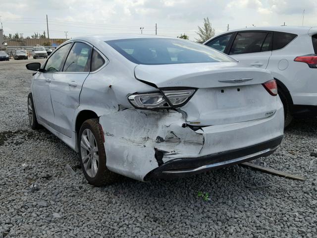 1C3CCCAB8FN571094 - 2015 CHRYSLER 200 LIMITE WHITE photo 3