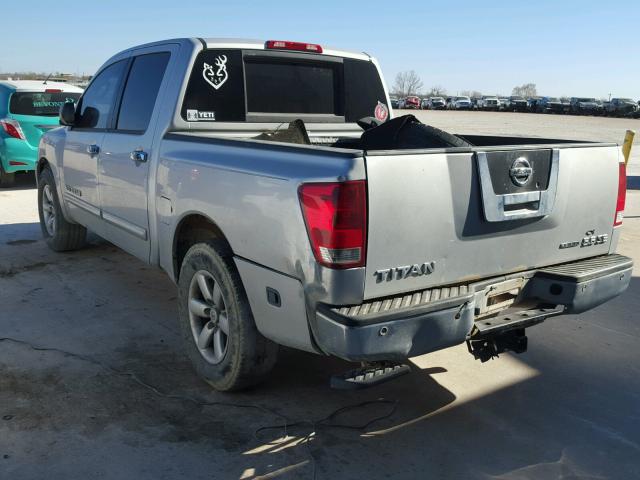 1N6BA0ED4AN303480 - 2010 NISSAN TITAN XE GRAY photo 3