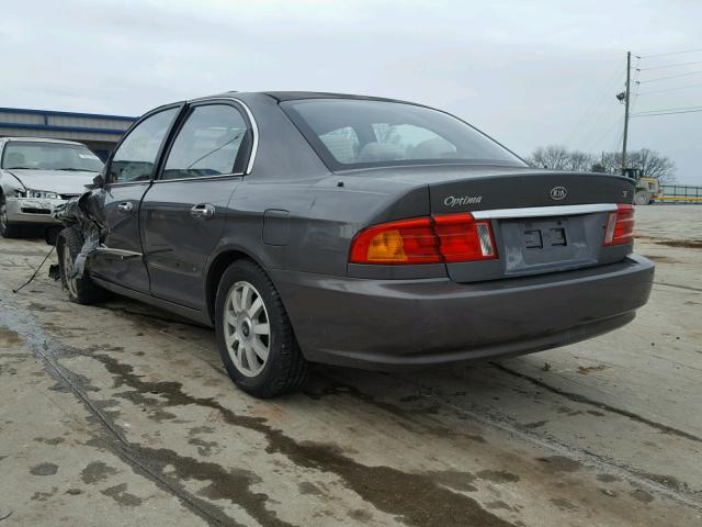 KNAGD126225158272 - 2002 KIA OPTIMA MAG GRAY photo 3