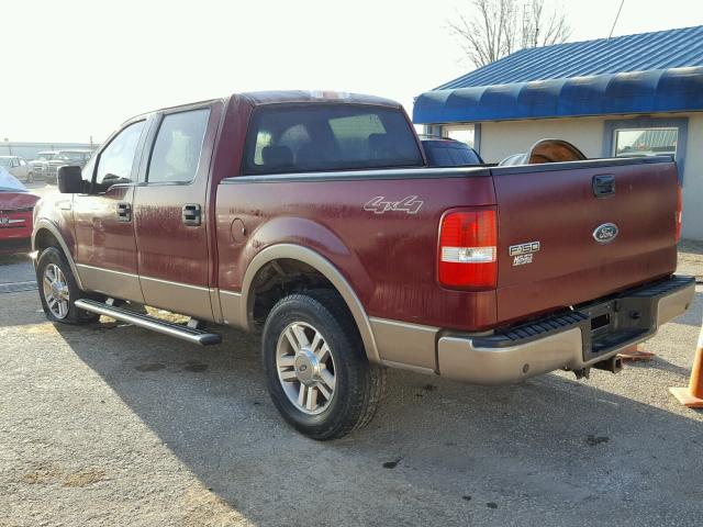 1FTPW145X5FA63927 - 2005 FORD F150 SUPER MAROON photo 3