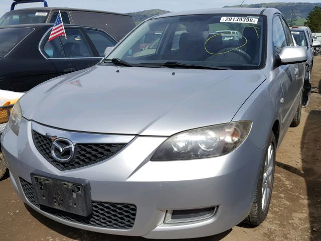 JM1BK12G671674127 - 2007 MAZDA 3 I SILVER photo 2