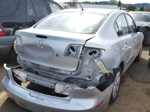 JM1BK12G671674127 - 2007 MAZDA 3 I SILVER photo 4