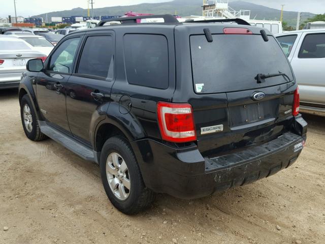 1FMCU94188KE80700 - 2008 FORD ESCAPE LIM BLACK photo 3