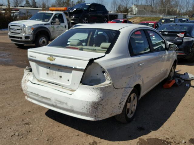 KL1TD5DE5BB142217 - 2011 CHEVROLET AVEO LS WHITE photo 4
