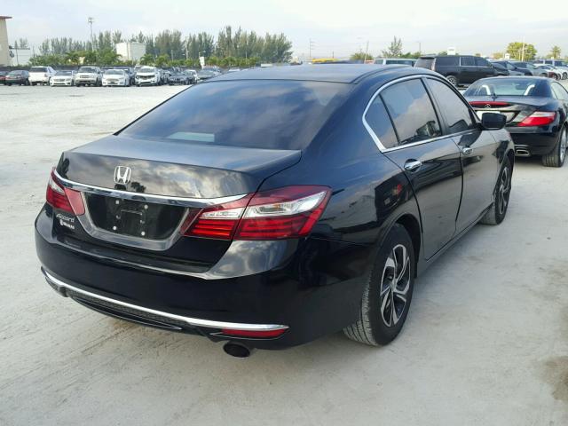 1HGCR2F35GA211491 - 2016 HONDA ACCORD LX BLACK photo 4