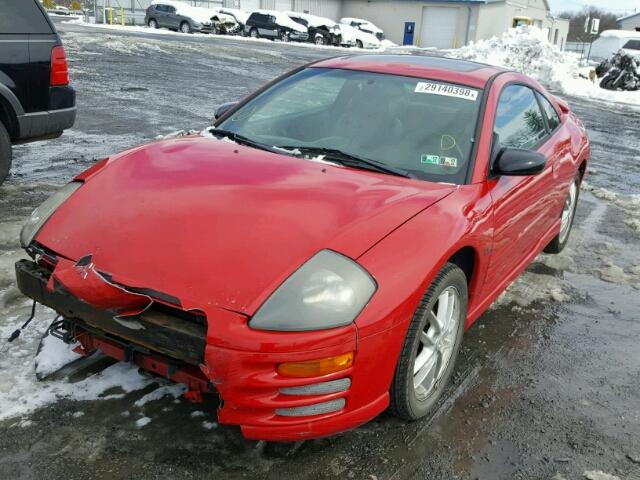 4A3AC54L2YE088056 - 2000 MITSUBISHI ECLIPSE GT RED photo 2