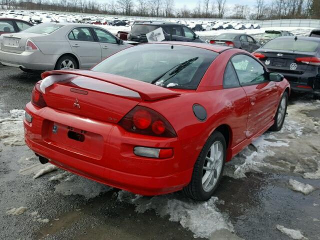 4A3AC54L2YE088056 - 2000 MITSUBISHI ECLIPSE GT RED photo 4