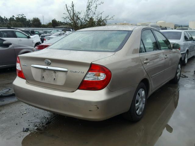 4T1BE30K83U153652 - 2003 TOYOTA CAMRY LE GOLD photo 4