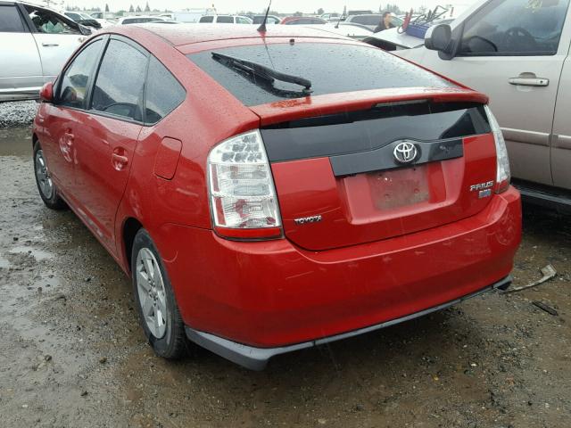 JTDKB20UX73265762 - 2007 TOYOTA PRIUS RED photo 3