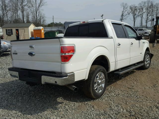 1FTFW1CTXCFA17345 - 2012 FORD F150 SUPER WHITE photo 4