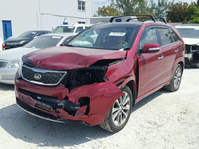 5XYKW4A73FG613131 - 2015 KIA SORENTO SX RED photo 2