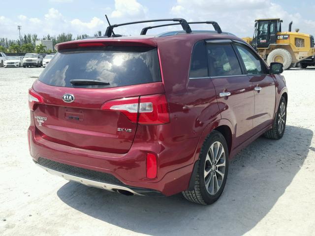 5XYKW4A73FG613131 - 2015 KIA SORENTO SX RED photo 4