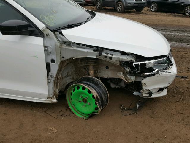 3VW1K7AJ7EM319783 - 2014 VOLKSWAGEN JETTA BASE Սպիտակ լուսանկար 9