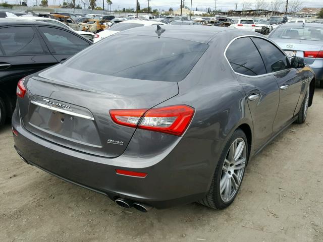 ZAM57XSA7G1185406 - 2016 MASERATI GHIBLI GRAY photo 4