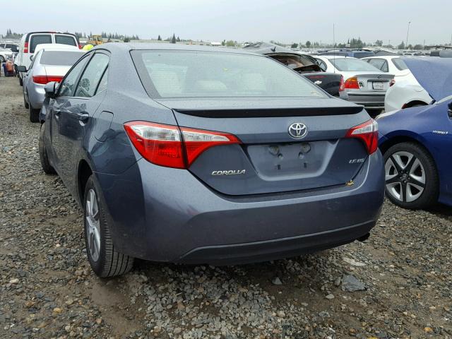 2T1BPRHEXEC112732 - 2014 TOYOTA COROLLA EC BLUE photo 3