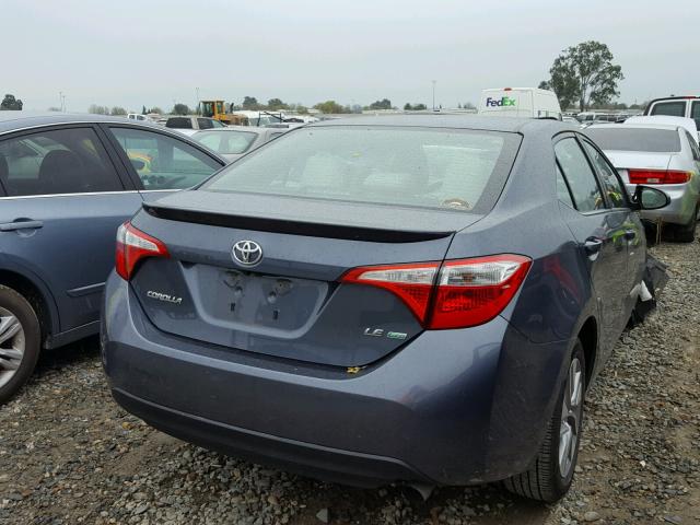 2T1BPRHEXEC112732 - 2014 TOYOTA COROLLA EC BLUE photo 4