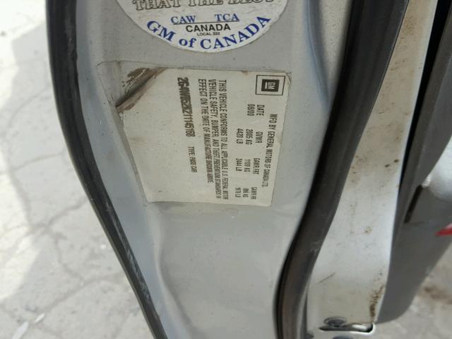 2G4WB52K211145168 - 2001 BUICK REGAL LS 银色 照片 10