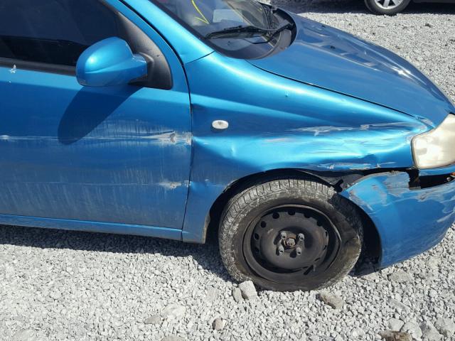 KL1TD66666B648270 - 2006 CHEVROLET AVEO BASE Mavi fotoğraf 9