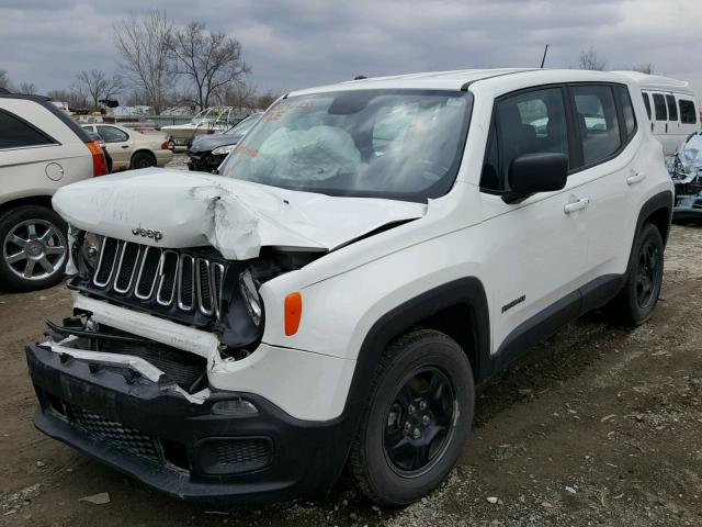 ZACCJAAT0GPD04488 - 2016 JEEP RENEGADE S WHITE photo 2