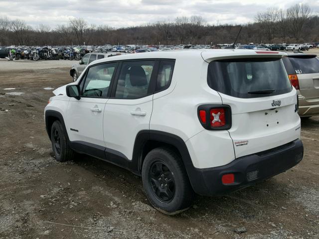 ZACCJAAT0GPD04488 - 2016 JEEP RENEGADE S WHITE photo 3