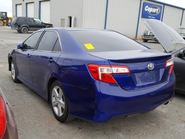 4T1BF1FK7DU243028 - 2013 TOYOTA CAMRY L BLUE photo 3