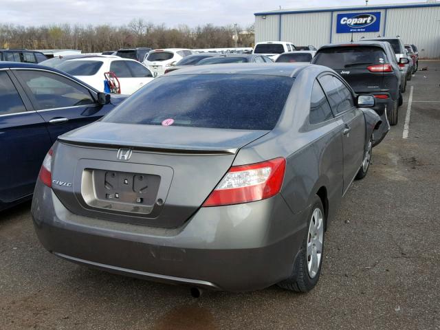 2HGFG12627H537537 - 2007 HONDA CIVIC LX GRAY photo 4