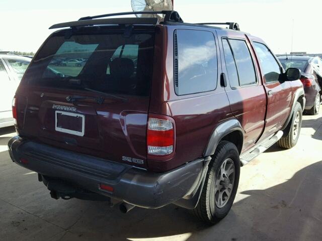 JN8DR09X41W564759 - 2001 NISSAN PATHFINDER RED photo 4