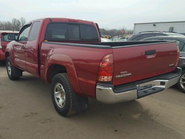 5TEUX42N75Z120642 - 2005 TOYOTA TACOMA ACC RED photo 3