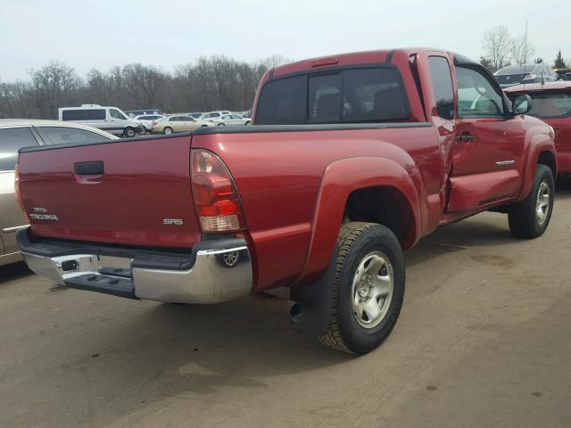 5TEUX42N75Z120642 - 2005 TOYOTA TACOMA ACC RED photo 4