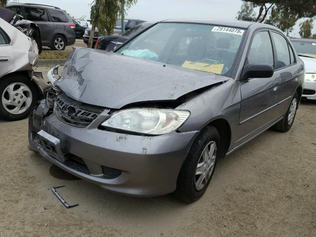 2HGES163X5H561608 - 2005 HONDA CIVIC DX V GRAY photo 2