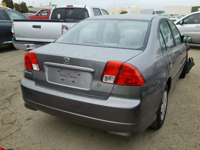 2HGES163X5H561608 - 2005 HONDA CIVIC DX V GRAY photo 4