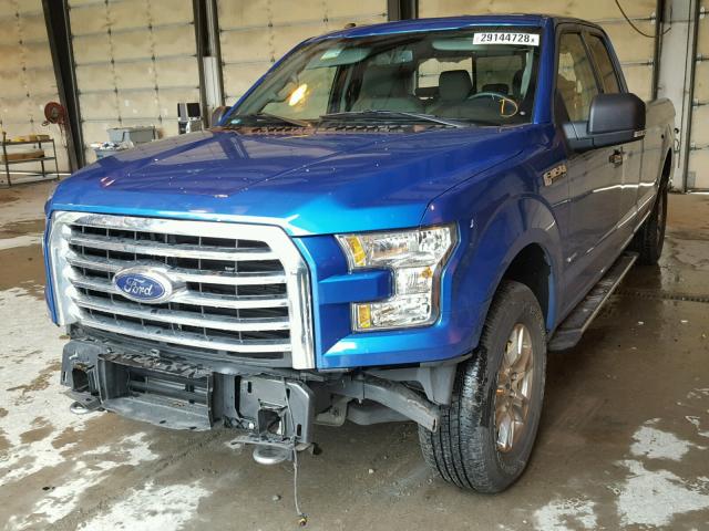 1FTFX1EG1GKE56489 - 2016 FORD F150 SUPER BLUE photo 2