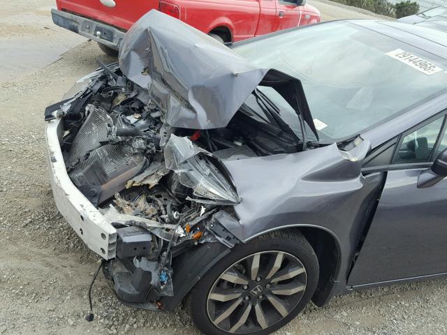 2HGFB2F92FH524794 - 2015 HONDA CIVIC EXL 灰色 照片 9