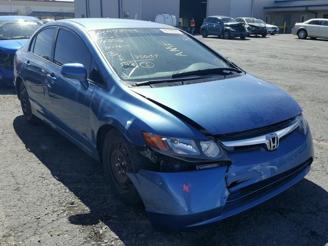 JHMFA16547S001892 - 2007 HONDA CIVIC LX BLUE photo 1