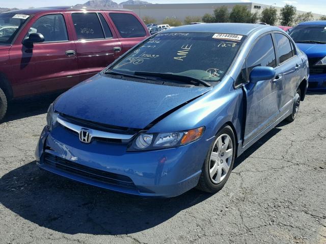 JHMFA16547S001892 - 2007 HONDA CIVIC LX BLUE photo 2