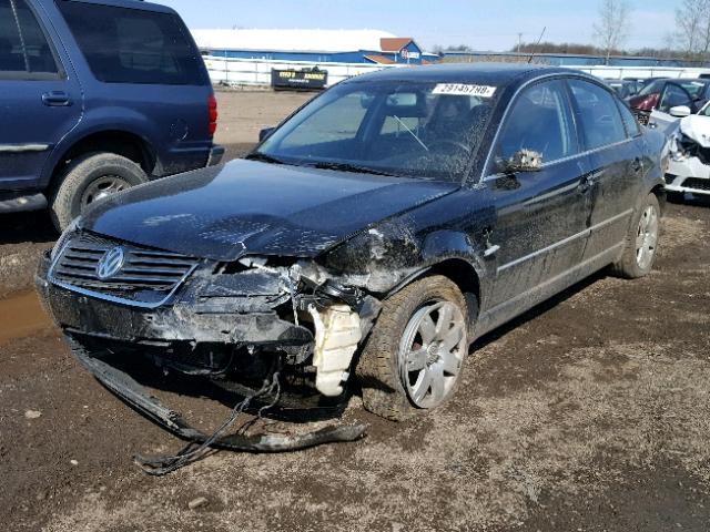 WVWRH63B11P288541 - 2001 VOLKSWAGEN PASSAT GLX BLACK photo 2