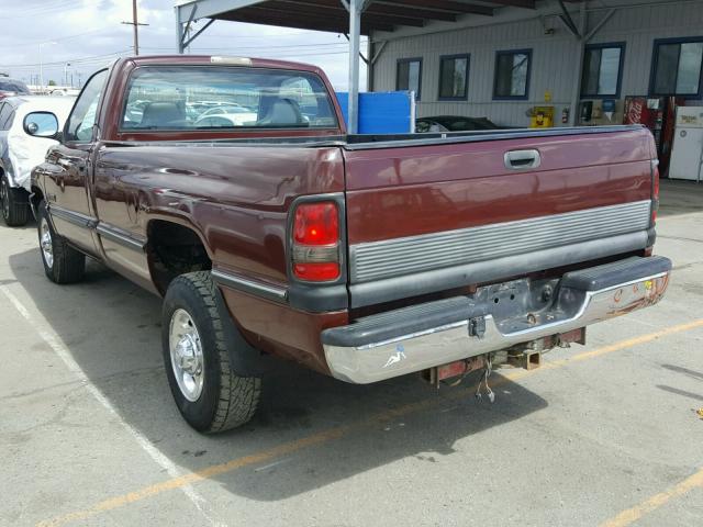 3B7KC26611M511853 - 2001 DODGE RAM 2500 MAROON photo 3