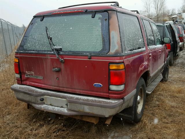 1FMDU34X0SZB68519 - 1995 FORD EXPLORER RED photo 4