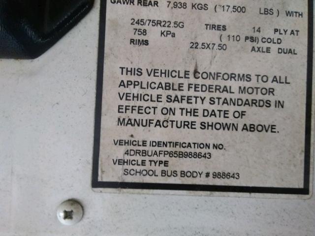 4DRBUAFP65B988643 - 2005 IC CORPORATION 3000 黄色 照片 10