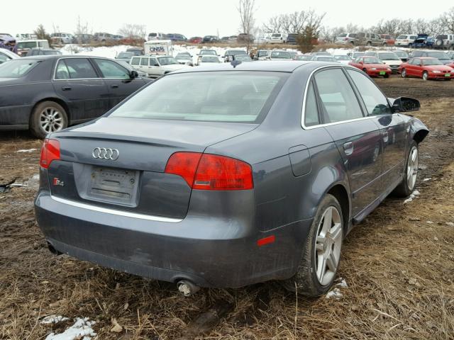 WAUDF78E78A018636 - 2008 AUDI A4 2.0T QU GRAY photo 4