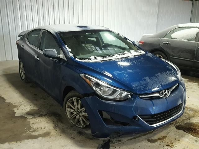 KMHDH4AE1EU153297 - 2014 HYUNDAI ELANTRA SE BLUE photo 1