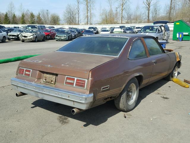 1X27G9W114066 - 1979 CHEVROLET NOVA BROWN photo 4