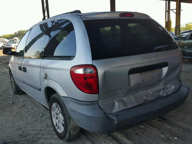 1D4GP25R25B185468 - 2005 DODGE CARAVAN SE SILVER photo 3