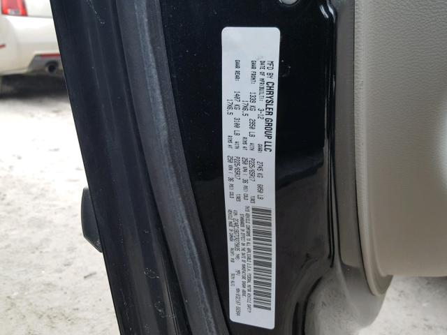 2C4RC1BG7CR279035 - 2012 CHRYSLER TOWN & COU 黑色 照片 10